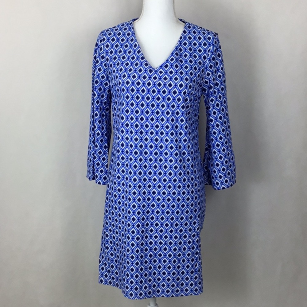 JUDE CONNALLY Blue 3/4 Length Sleeve Dress.